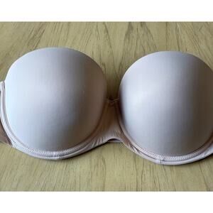 Victoria’s Secret 36D Bra Strapless Wear Everywhere Pink Smooth Underwire Sexy